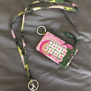Vera Bradley ID case and lanyard
